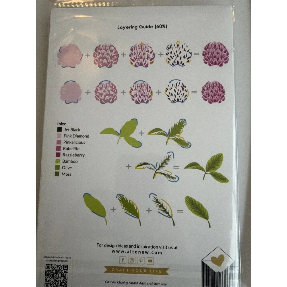 Altenew Clover Stamp and die set layering floral build a flower sentiments